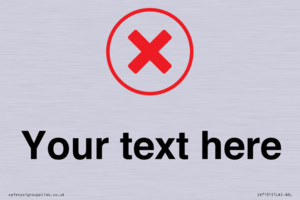 Custom plain background, red cross in a circle sign